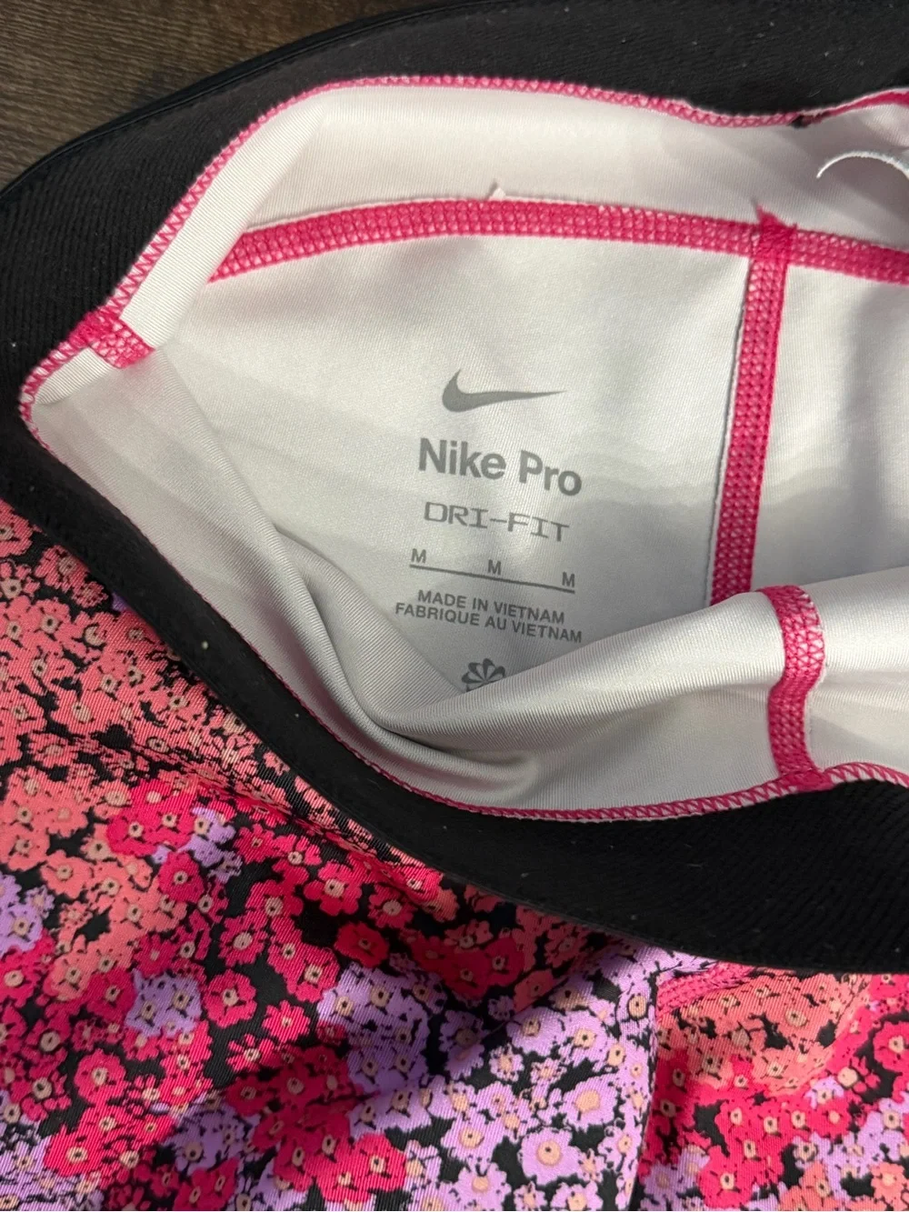 Nike Girls' Pro Pink Purple Floral Pro Shorts
